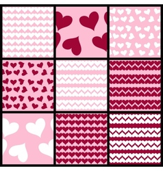 Valentine seamless hearts pattern Royalty Free Vector Image