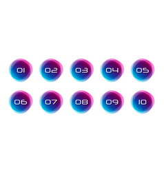 Numbers set logos Royalty Free Vector Image - VectorStock
