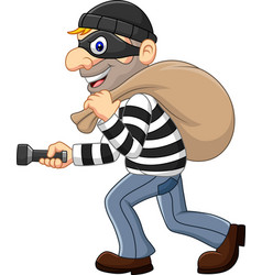 Cartoon a detective investigate Royalty Free Vector Image