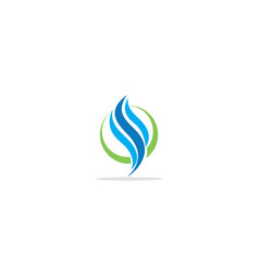 Wave abstract water logo Royalty Free Vector Image