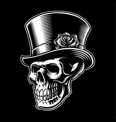 Gangster skull tattoo Royalty Free Vector Image