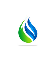 eco bio water drop logo royalty free vector image