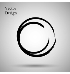 Hand drawn circle shape label logo design Vector Image