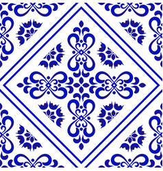 Floral tile pattern Royalty Free Vector Image - VectorStock