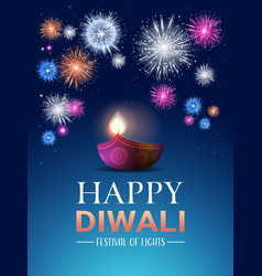 Diwali celebration poster Royalty Free Vector Image