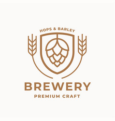 Hop emblem icon label logo Royalty Free Vector Image