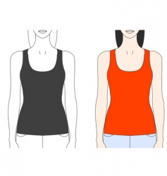 Strap Tank Top Template Royalty Free Vector Image