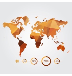 Modern concept of world map with infographic Vector Image