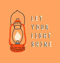 Let your light shine coloring page black Vector Image