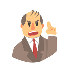 Pop Art Angry Businessman Shouting Royalty Free Vector Image