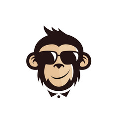 Monkey logo design template Royalty Free Vector Image