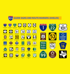 Road signs icons set Royalty Free Vector Image