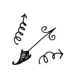 Hand drawn arrow icon Royalty Free Vector Image