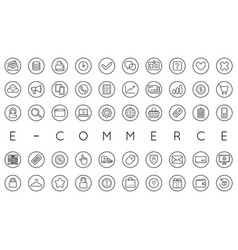 Minimal modern thin icons for online shopping Vector Image