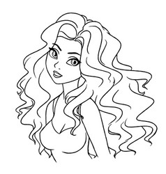 Draw Curly Hair Girl Vector Images Over 940