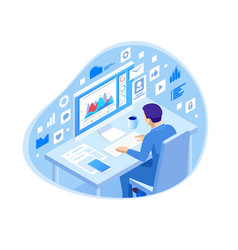 Isometric Developing Programming And Coding Vector Image Isometric Developing Programming And Coding Vector Image