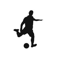 Football player silhouette Royalty Free Vector Image