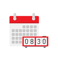 Calendar and clock Royalty Free Vector Image - VectorStock