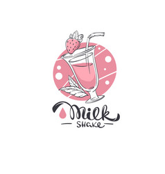 Milkshake set Royalty Free Vector Image - VectorStock