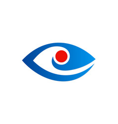 Eye vision monitor optic logo Royalty Free Vector Image