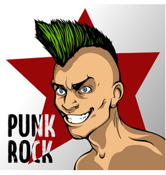 Mohawk Punk Man Vector Images 69