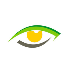 Eye vision monitor optic logo Royalty Free Vector Image