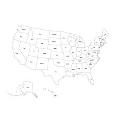 Political map united states od america usa Vector Image