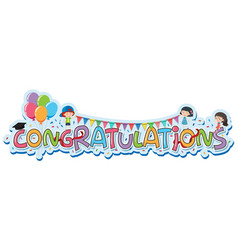 congratulations word vector images