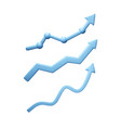 3d set of arrows for charts and infographics vector image vector image