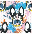 abstract papercut collage dog head vector image vector image