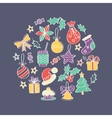 happy new year greeting card vector image