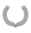 oak leaves wreath design element for logo label vector image