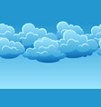 seamless pattern with blue clouds vector image