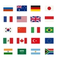 flags icons vector image