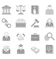 law and enforcement icons set vector image
