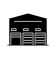 self storage unit black glyph icon vector image