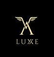 v letter luxury logo vector image