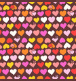 color heart seamless pattern vector image