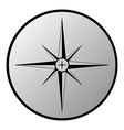 compass button vector image vector image