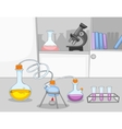 chemical laboratory vector image