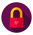 love lock circle icon vector image