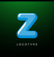 3d playful letter z kids and joy style symbol vector image vector image