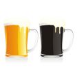 beer mugs vector image