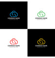 cloud logo with letter s vector image