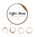 coffee stain circles vector image