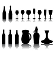 glasses and bottles 2 vector image