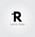 initial letter ir logo - simple business style vector image