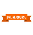 online course ribbon isolated band vector image