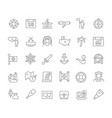 set line icons columbus day vector image