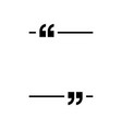 quotes icon quotemarks outline speech marks vector image